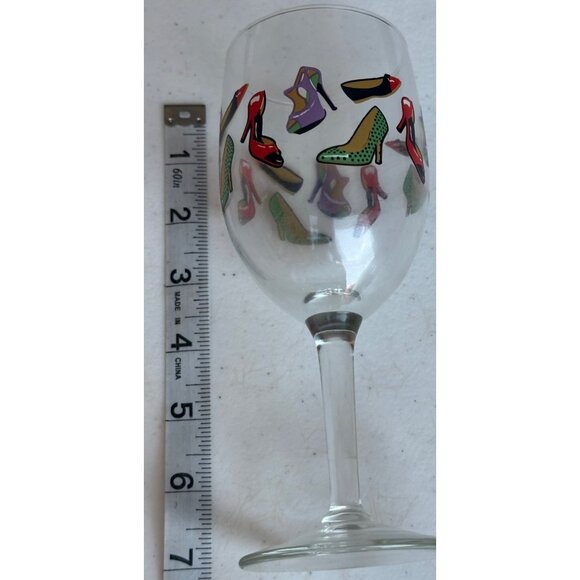 High Heel Shoes Theme Clear Stemmed Wine Glass 10 oz. Capacity 7" Tall - Picture 9 of 10